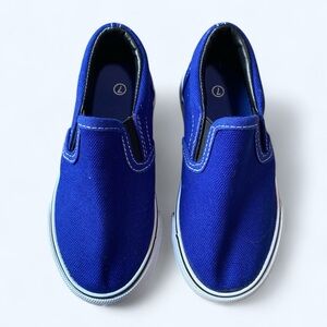 Like New Toddler 7 Classic Blue Slip-On Canvas Shoes
